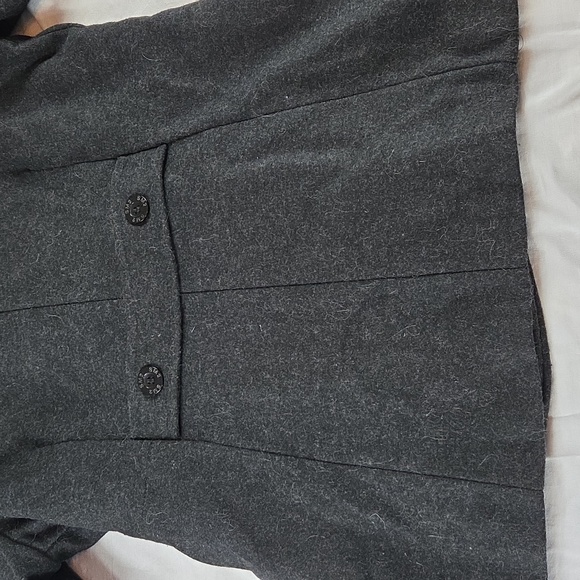 TRENDZ Women's Wool Charcoal Black Grey Hooded Peacoat XL - Picture 9 of 9